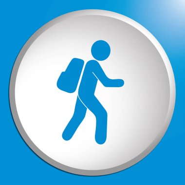 Simge illüstrasyon izole vektör işareti işaret hiking