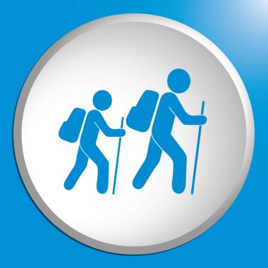 Simge illüstrasyon izole vektör işareti işaret hiking