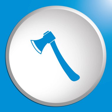 Balta simgesi. Balta simgesi. Düz vektör illustratio