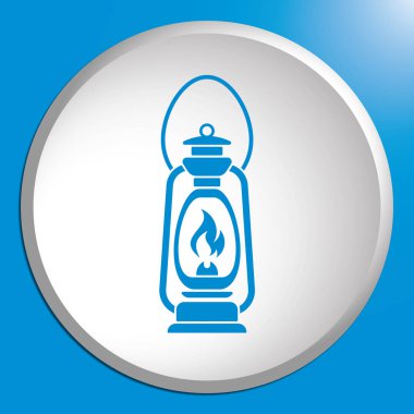 Antika eski gaz lambası izole. Retro tasarımı. Vektör çizim