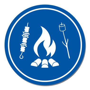 Izgara zephyr ve Kebap simgesi. Vektör illustratio