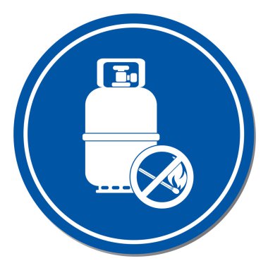 Kamp gaz şişesi simgesi. Düz simgesi izole. Vektör illustratio