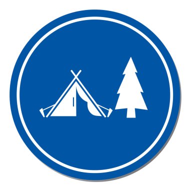 Stilize simge Turizm çadır. Vektör illustratio