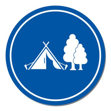 Stilize simge Turizm çadır. Vektör illustratio