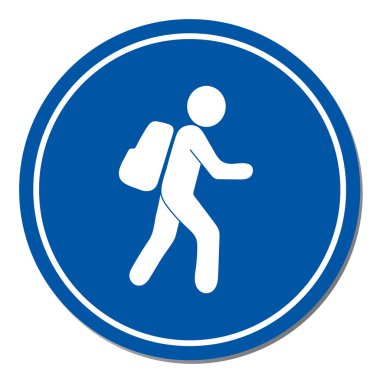 Simge illüstrasyon izole vektör işareti işaret hiking