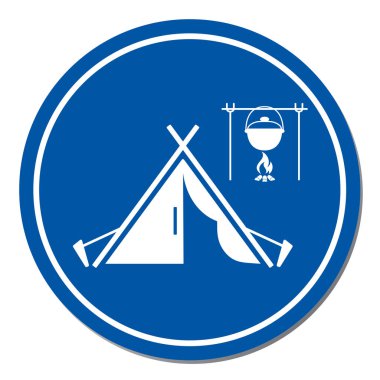 Stilize simge Turizm çadır. Vektör illustratio