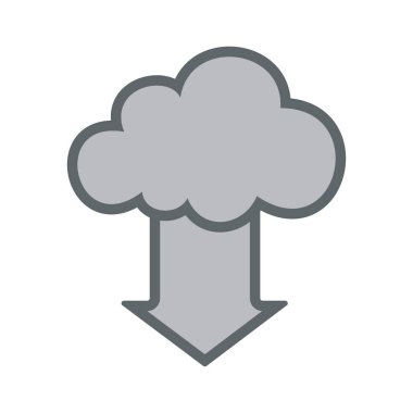 Bulut download düz simgesini işaret logo. Vektör çizim