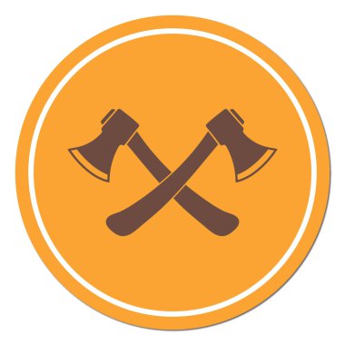 Balta simgesi. Balta simgesi. Düz vektör illustratio