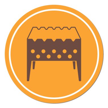 Kamp mangal simgesi. Vektör illustratio