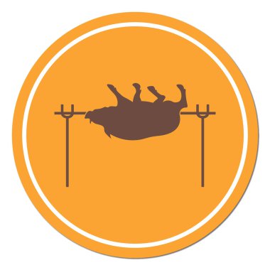 Izgara domuz simgesi. Vektör illustratio