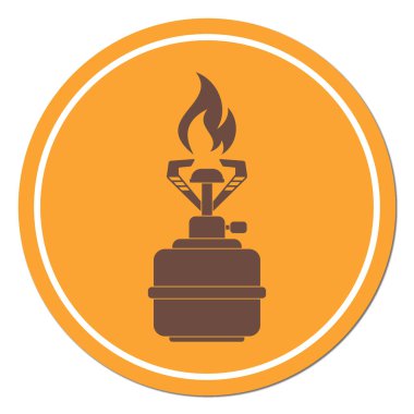 Kamp simge vektör soba. Vektör çizim