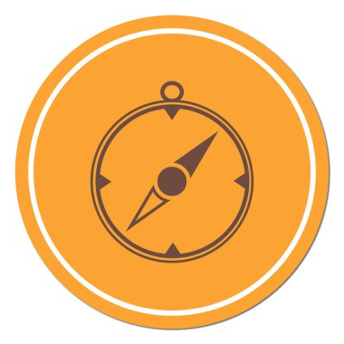 Pusula simgesini izole. Vektör illustratio