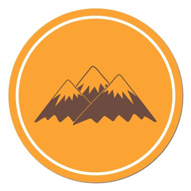 Dağ simgesi. Vektör konsept illüstrasyon desig için