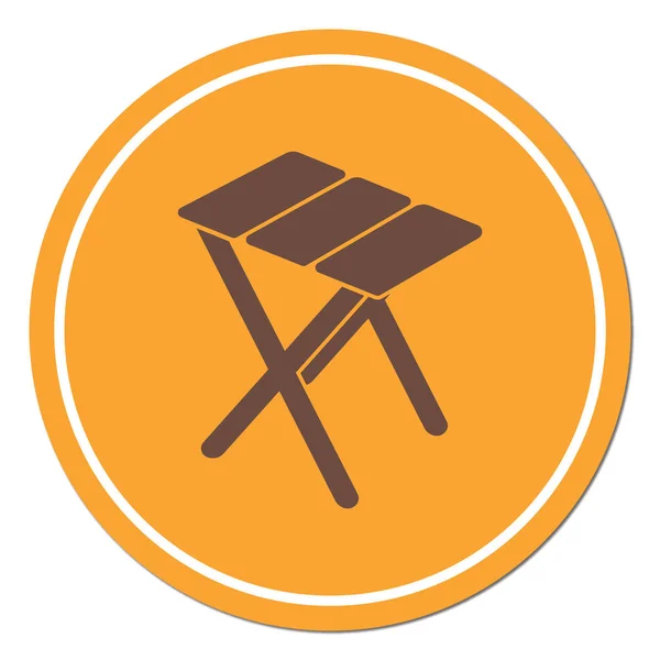 Tabouret Camping Icône Illustration Vectorielle — Image vectorielle