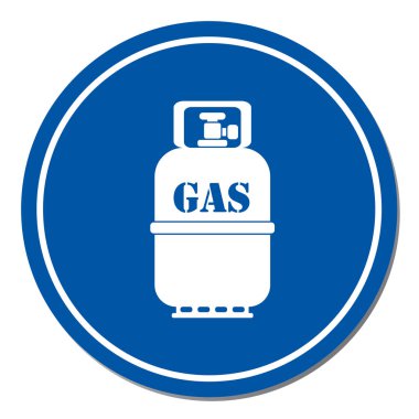 Kamp gaz şişesi simgesi. Düz simgesi izole. Vektör illustratio