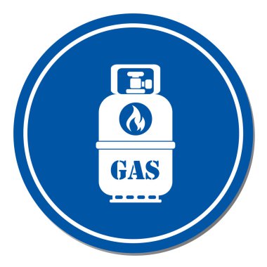 Kamp gaz şişesi simgesi. Düz simgesi izole. Vektör illustratio