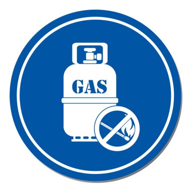 Kamp gaz şişesi simgesi. Düz simgesi izole. Vektör illustratio