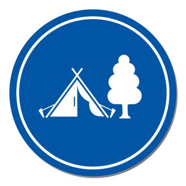 Stilize simge Turizm çadır. Vektör illustratio