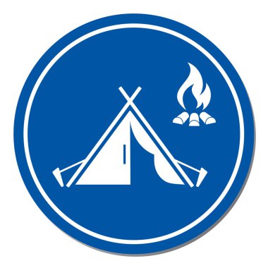 Stilize simge Turizm çadır. Vektör illustratio