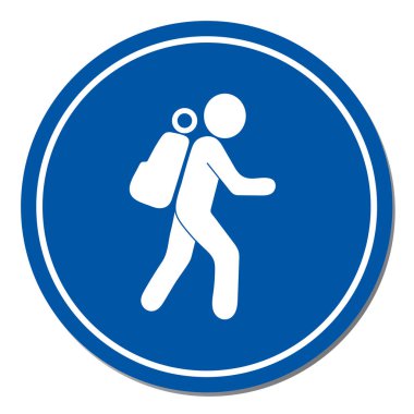 Simge illüstrasyon izole vektör işareti işaret hiking