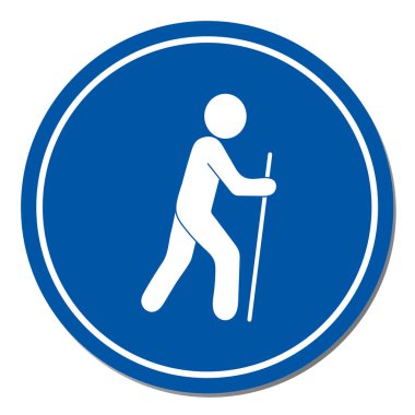 Simge illüstrasyon izole vektör işareti işaret hiking