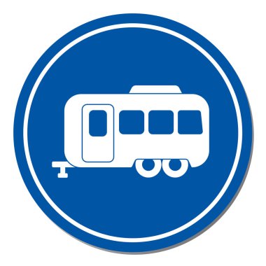 Kamp karavan simgesi. Vektör çizim 