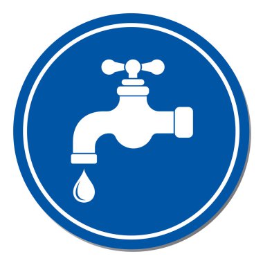 Su dokunun simgesi. Vektör illustratio