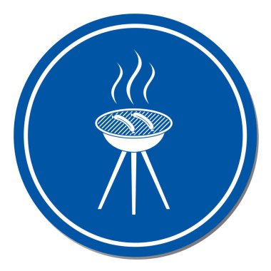 Mangal sucuk simgesi. Vektör çizim