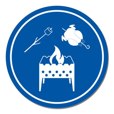 Mangal, Zephyr'i ve tavuk simgesi. Vektör illustratio