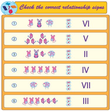 Mantıksal görev. Doğru medeni işaret kontrol edin. Vektör çizim