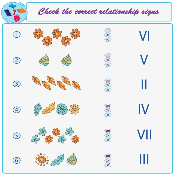 Mantıksal görev. Doğru medeni işaret kontrol edin. Vektör çizim