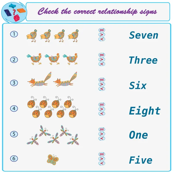 Mantıksal görev. Doğru medeni işaret kontrol edin. Vektör çizim