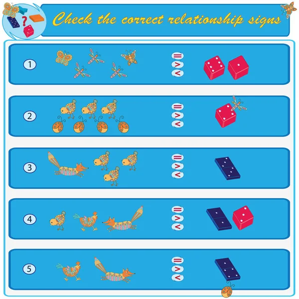 Mantıksal görev. Doğru medeni işaret kontrol edin. Vektör çizim