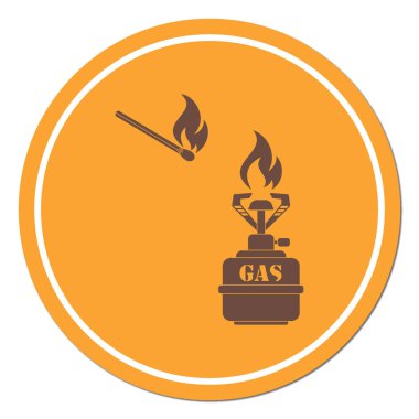 Kamp simge vektör soba. Vektör çizim