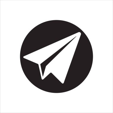 İnce çizgi telgraf uçak simge vektör görüntü