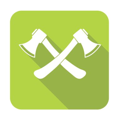 Balta simgesi. Balta simgesi. Düz vektör illustratio