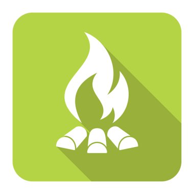 Kamp ateşi siluet. Vektör illustratio