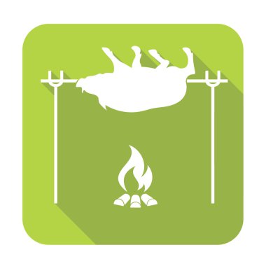 Izgara domuz simgesi. Vektör illustratio