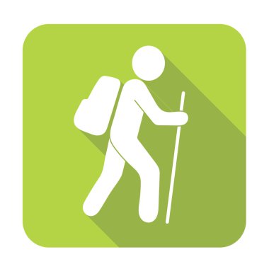 Simge illüstrasyon izole vektör işareti işaret hiking