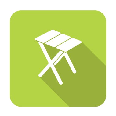 Kamp dışkı simgesi. Vektör illustratio