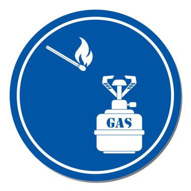 Kamp ocağı kutsal kişilerin resmi. Vektör çizim