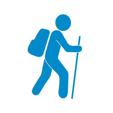 Simge illüstrasyon izole vektör işareti işaret hiking