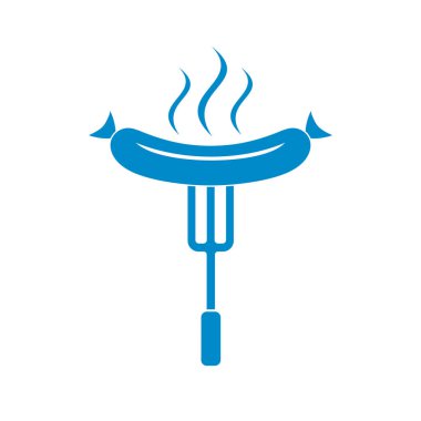 Mangal sucuk simgesi. Vektör çizim