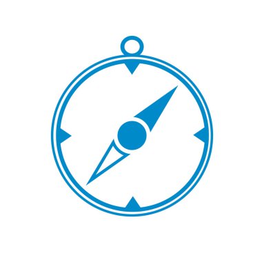 Pusula simgesini izole. Vektör illustratio