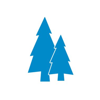 Köknar ağaçları orman düz simgesi 