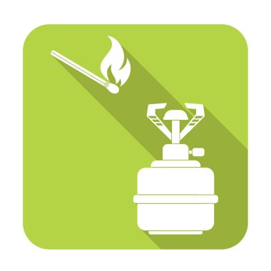 Kamp simge vektör soba. Vektör çizim