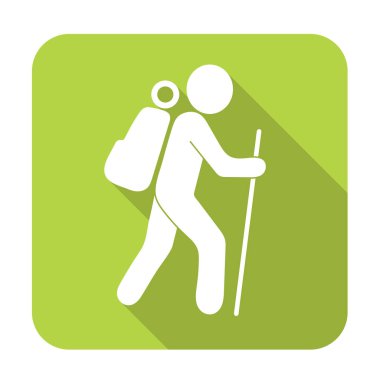 Simge illüstrasyon izole vektör işareti işaret hiking