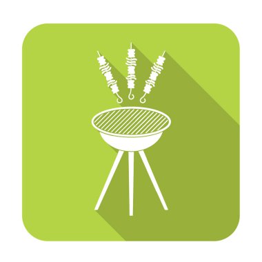 Izgara Kebap simgesi. Vektör illustratio