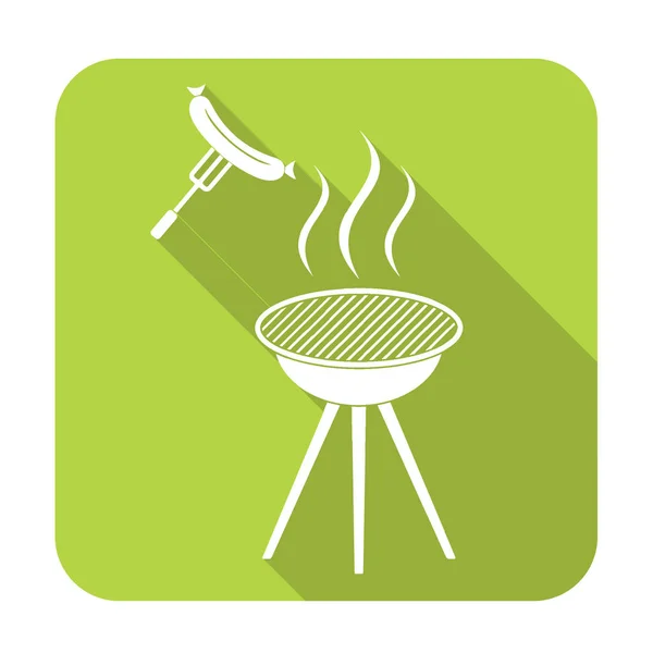 Barbecue Worst Pictogram Vectorillustratie — Stockvector