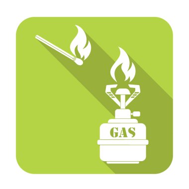 Kamp simge vektör soba. Vektör çizim